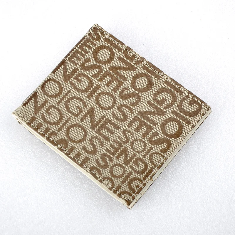 AQCASE деловой холщовый кошелек мужской короткий молодой супер тонкий с поперечным