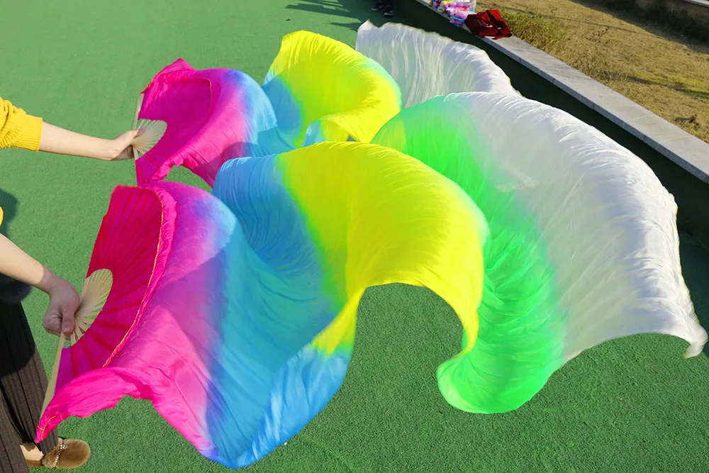 Высокая продажа 100% натуральный шелк вуаль ручной работы женский танец живота