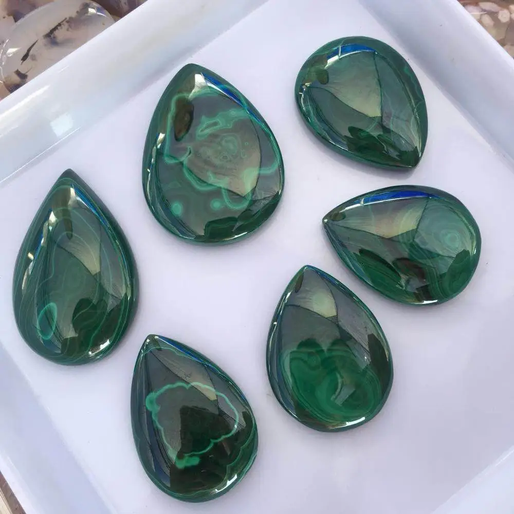 Красивый зеленый Малахит подвесной рейки для глаз исцеляющий натуральный камень