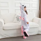 Пижама-кигуруми детская, с единорогом, свободная, теплая, костюмы Единорогов