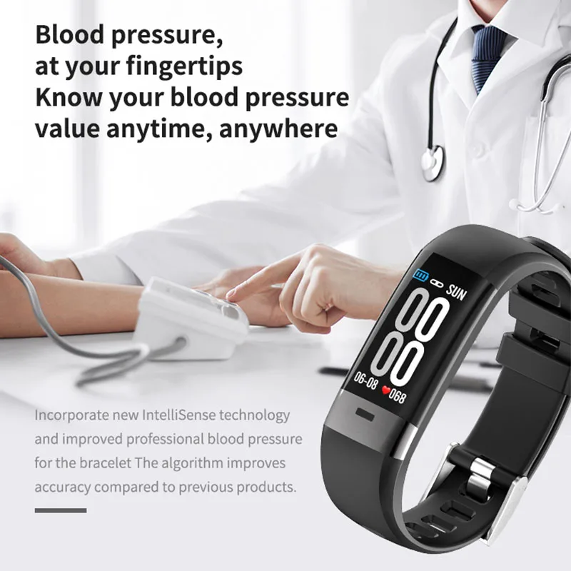 Смарт часы ECG PPG HRV фитнес браслет с монитором сердечного ритма и артериального
