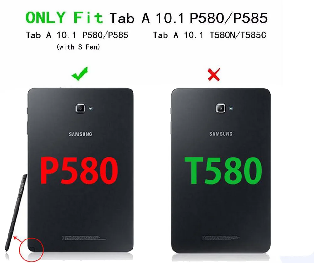 Чехол для Samsung Galaxy Tab A 6 A6 10 1 P580 P585 s ручка версия чехол планшета ударопрочный