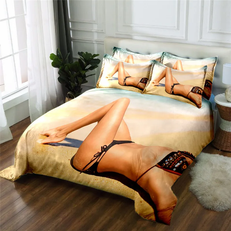 Комплект постельного белья из микрофибры с 3D принтом 4 шт.|bed sheet|duvet cover setbedding set |