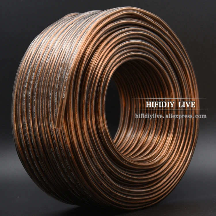 

HI-FI DIY 20~80 M Oxygen-Free Copper 200 300 400 600 CoreSpeakers loudspeaker Wire Cable Audio line Cable Fancier OFC Pure