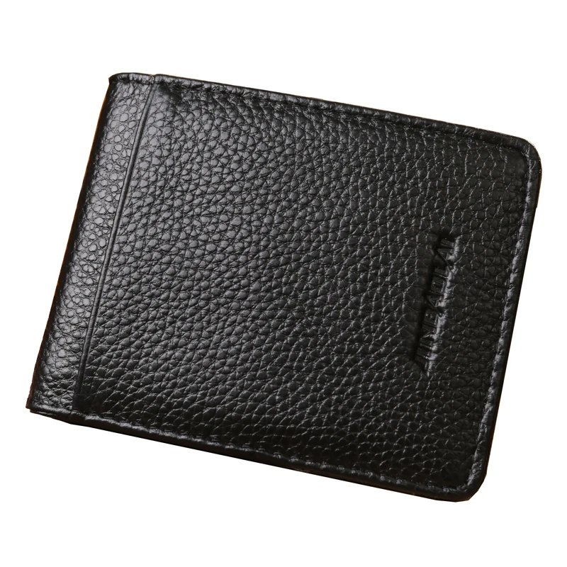 Модные мужские кошельки из натуральной кожи зажимы для денег короткий Карманный