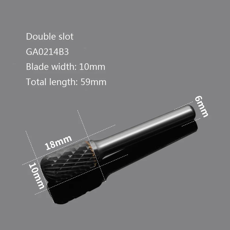 Double slot 10mm W Тип твердого сплава Вольфрамовая сталь роторная хонинговая головка фреза Набор металла Расточная головка шлифовальная стиральная машина цилиндрическая - Цвет: Double slot 10mm