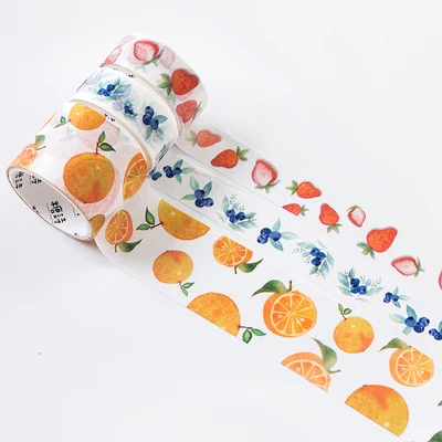 JIANWU 3 шт./компл. милый набор декоративного скотча васи DIY Форест фрукты цветок, растение, свадебная брошь, декор малярный скотч магазина канцелярских принадлежностей пуля аксессуары для журналов - Цвет: cheng meng