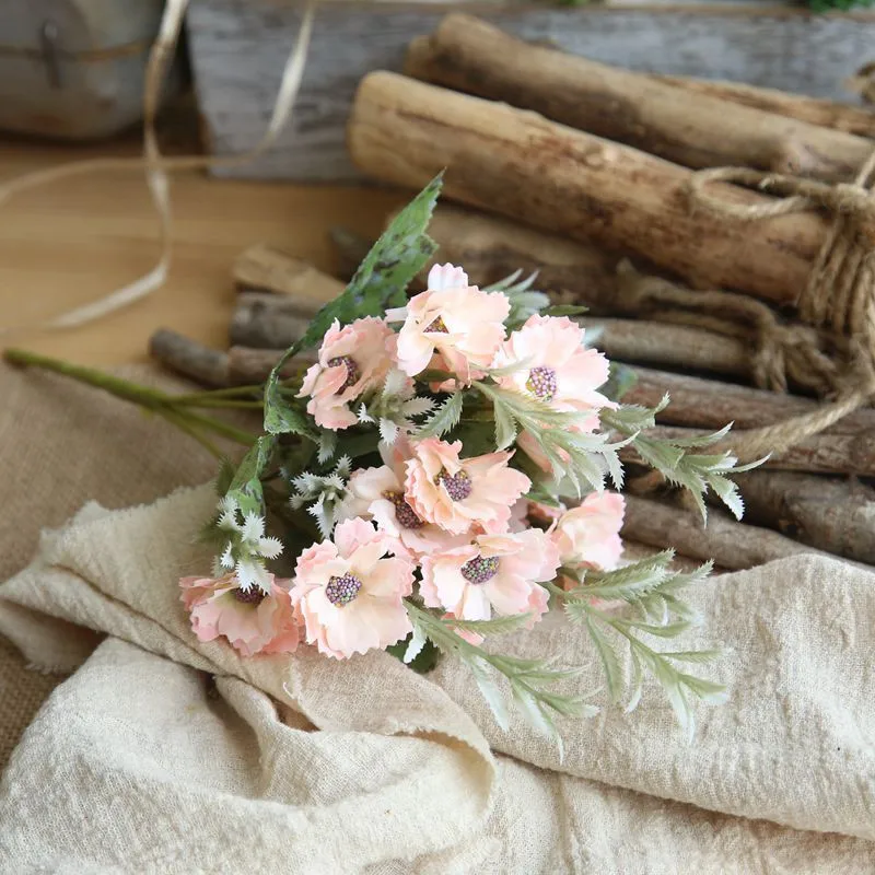 5 филиалов Милан маленький цветок имитация поддельный для дома Гостиная Офис