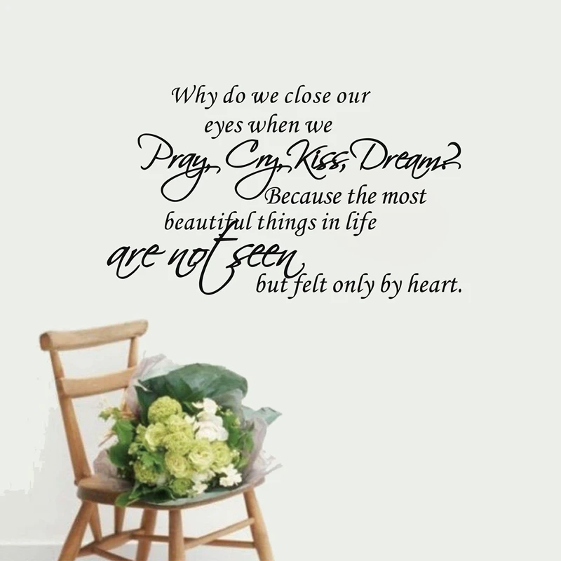 Самая красивая вещь в жизни... Настенные наклейки с надписью only by heart|wall quotes|wall decor