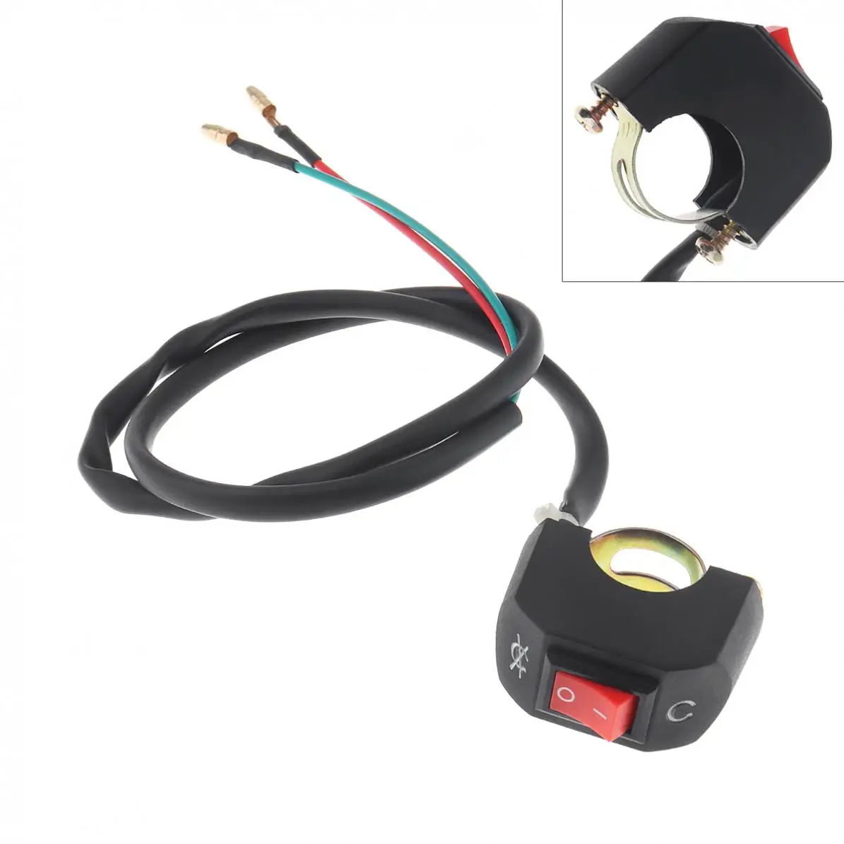 22 мм водонепроницаемый универсальный черный переключатель Руля Мотоцикла Flameout