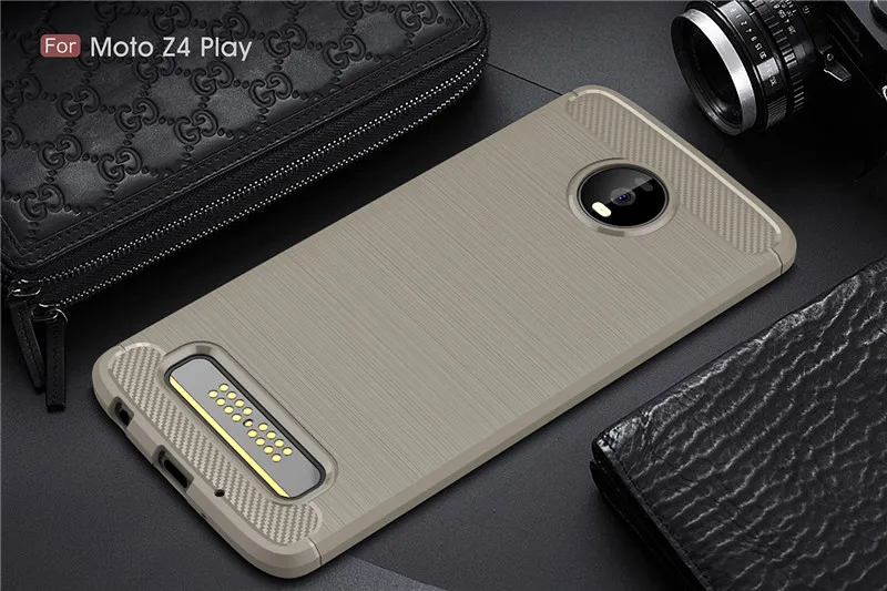 Чехол для Motorola Moto Z4 Play мягкий резиновый силиконовый защитный чехол телефона из