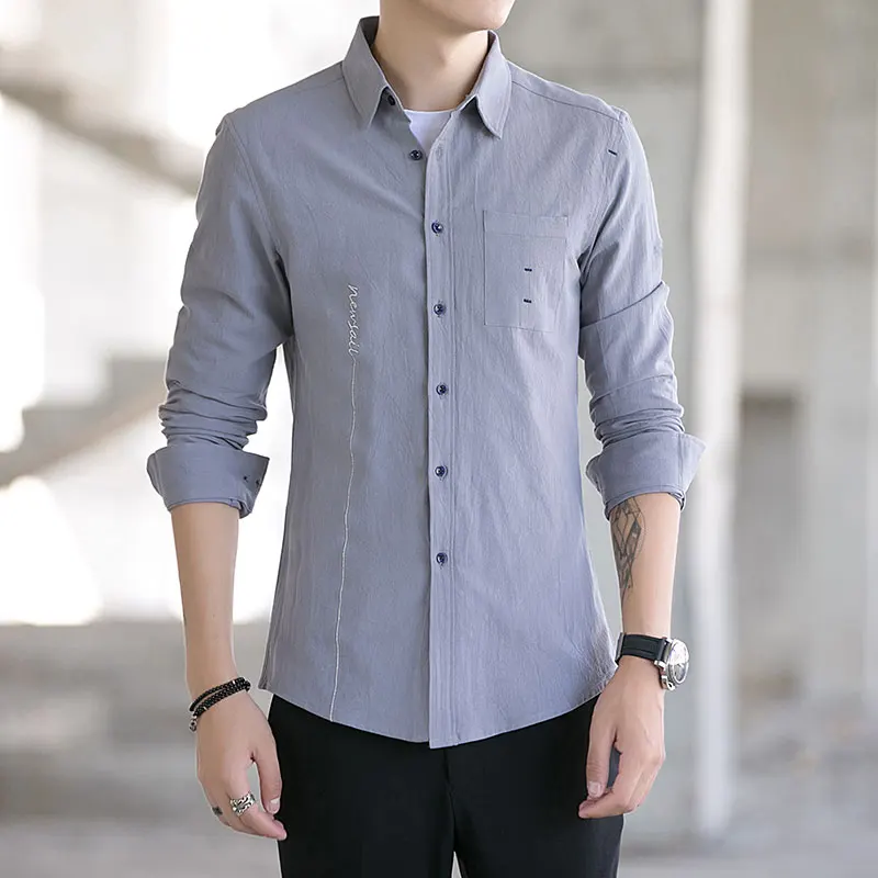 2018 New Arrival Brand Shirts Men Autumn Business Shirt Men's Short Sleeves Social Turn-down Collar Tuxedo Slim fit M-5XL | Мужская