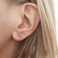 gold ear climber earrings handmade jewelry gold filled925 silver jewelry punk oorbellen minimalist piercing earrings
