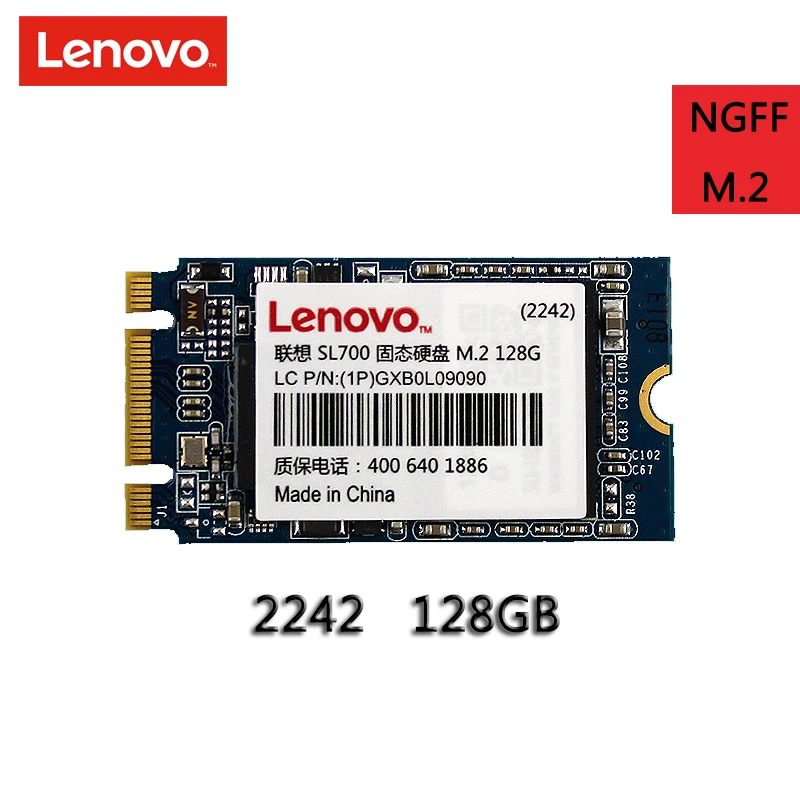 Оригинальный lenovo SSD Внутренний твердотельный диск 256 ГБ 128 жесткий NGFF M.2 2242/2280 для