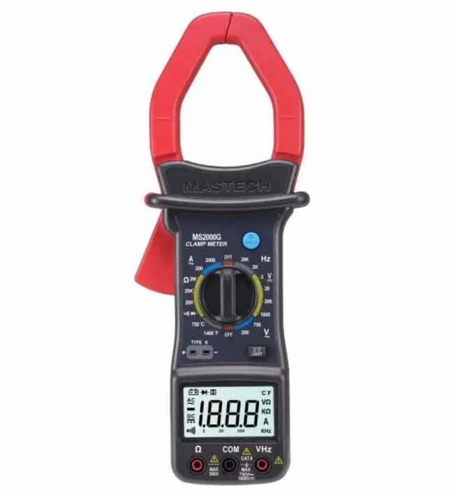 Цифровой клещи MASTECH MS2000G ток AC/DC напряжение Сопротивление Частота Температура тестер мультиметр Multimetro