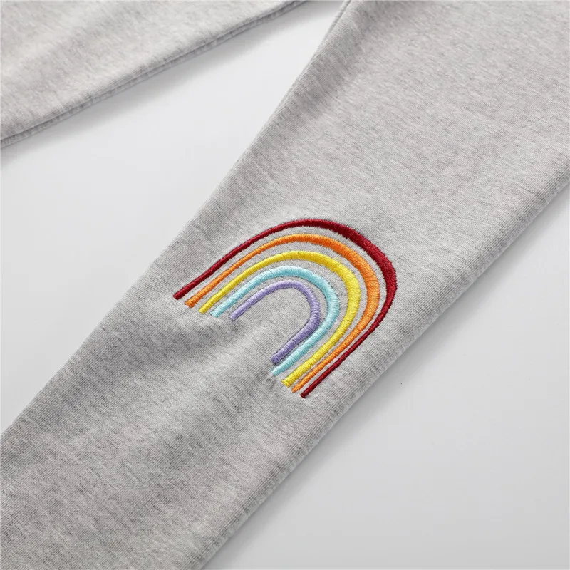 Прыжки метры леггинсы с рисунком единорога брюки для девочек одежда Трикотажные