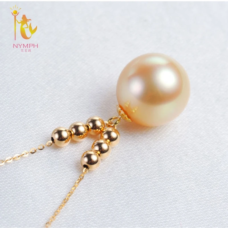 NYMPH Fine jewelry AU750 натуральный Саутси жемчуг кулон роскошный 18K золотые аксессуары и