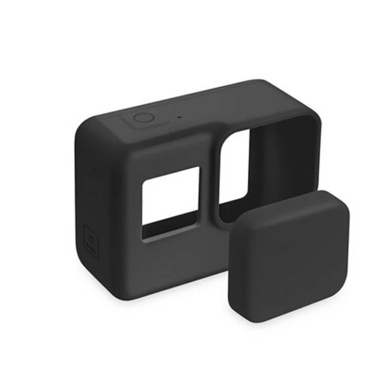 Аксессуары для Go Pro защитный силиконовый чехол экшн-камеры + крышка объектива