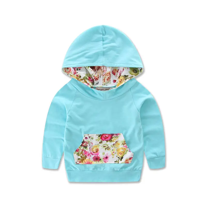 2PCS Set Baby Boys Girls Warm Hooded Tops Cotton Flower Coat Pants Casual Outfits Floral Toddler Girl Clothes | Детская одежда и