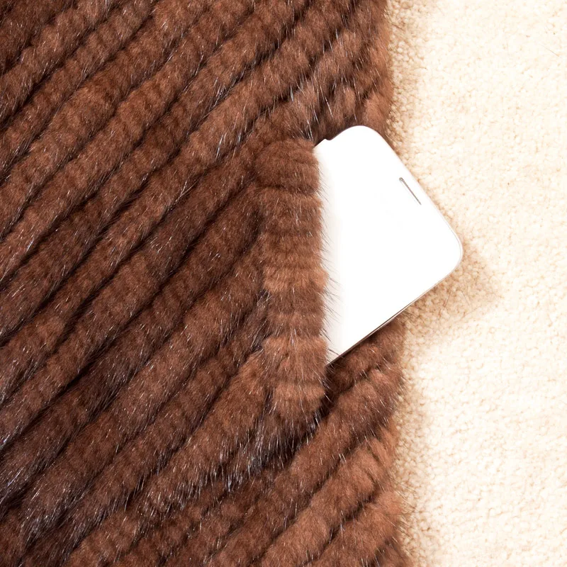 Женский жилет из натурального меха норки осенне зимний меховой с отложным