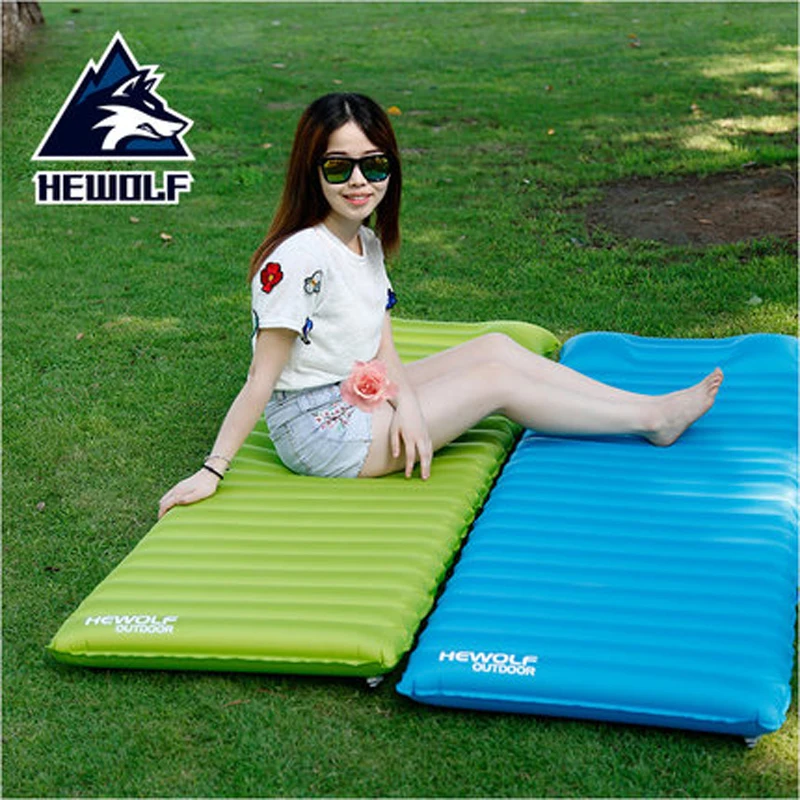 

Hewolf Ultralight Inflatable Cushion Outdoor Sleeping pad Single Person Widened Thickened Indoor Lunch Break Moisture-proof