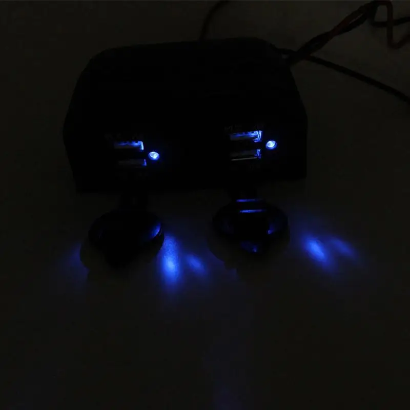 12V мотоцикл автомобиль Лодка 4 USB порта прикуриватель гнездо сплиттер для GPS со