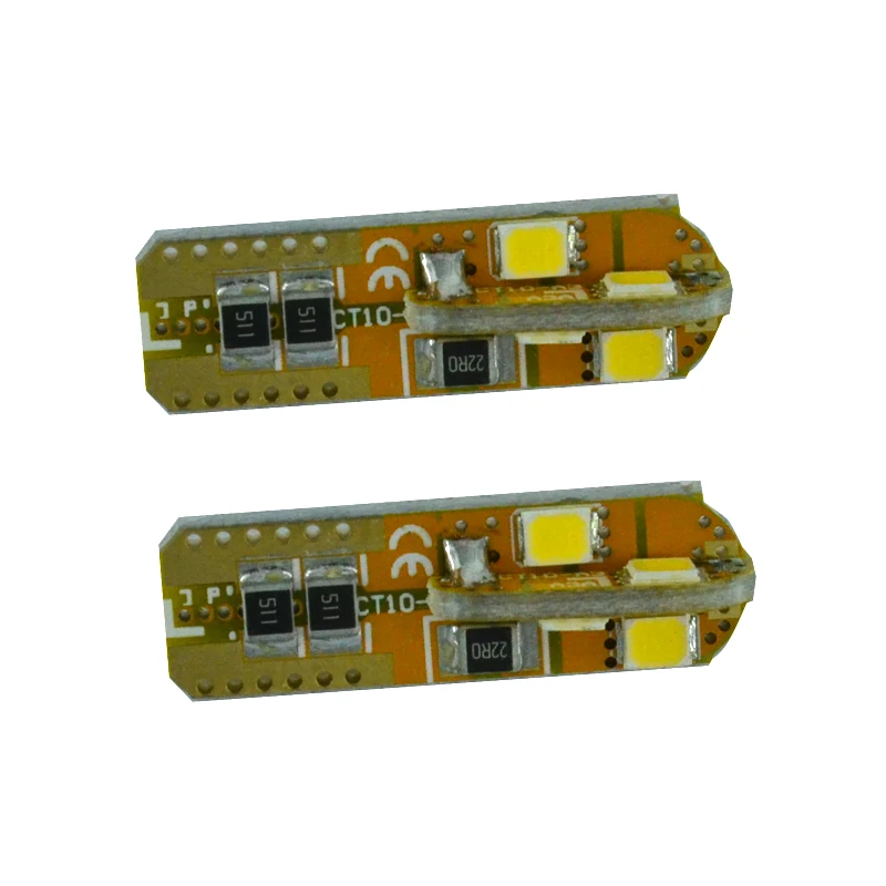 2 шт. Super brilhante T10 LEVOU Inundacao 0.15A 8 smd 2835 unde erro PCB 5 Вт 147 Wedge Porta Instrumento Боковая лампа