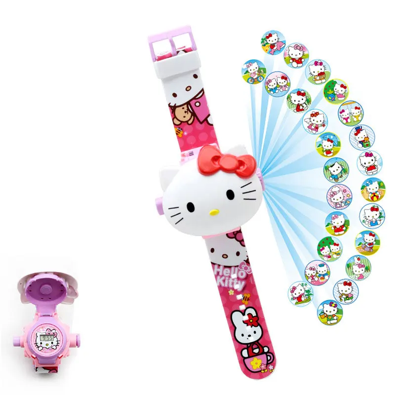 Детские Многофункциональные часы HELLO KITTY с мультипликационным принтом