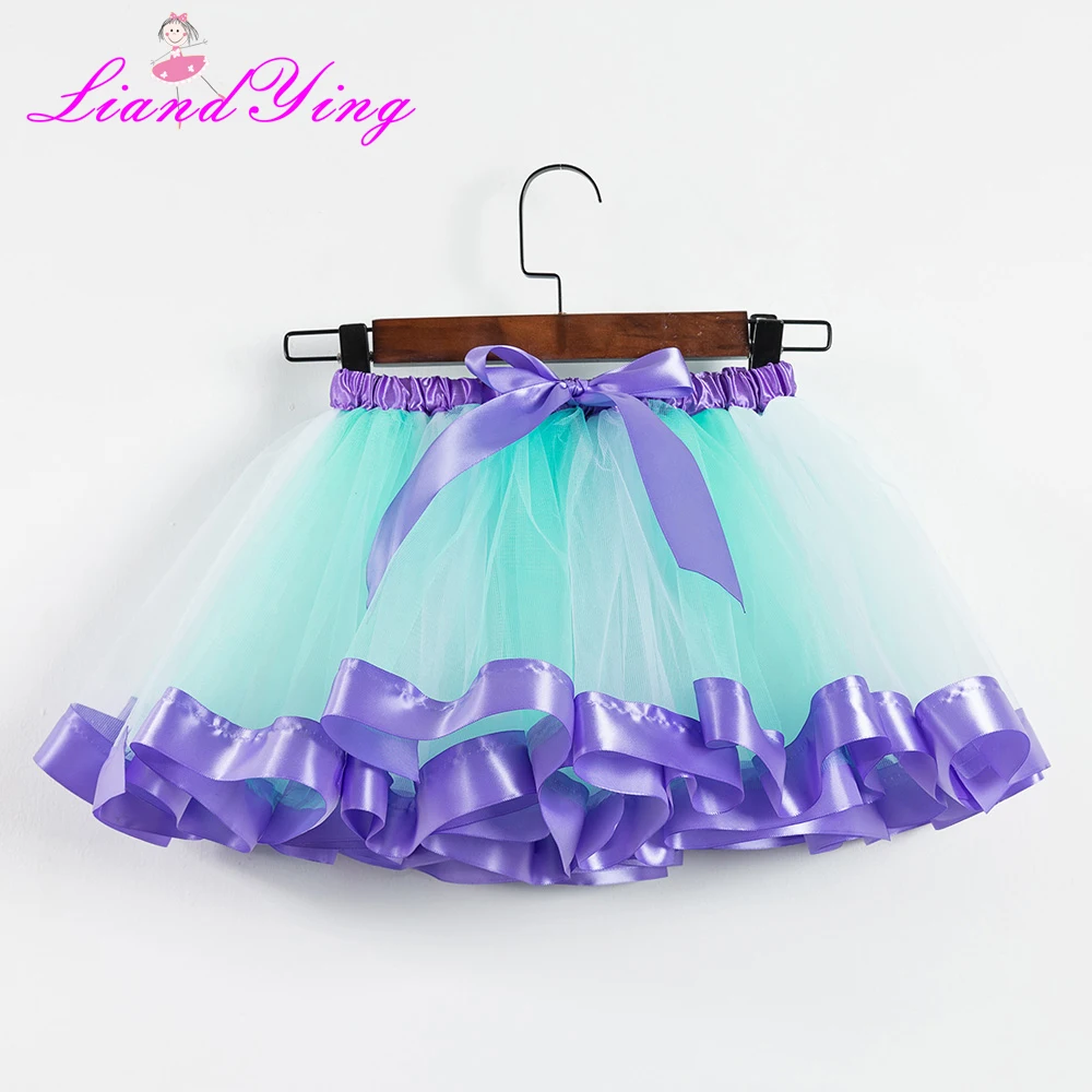 Unicorn Headband Princess Mermaid Tutu Skirt Baby Girls Clothes Rainbow Kids Party Tutu for Girls Skirts Children Ball Gown