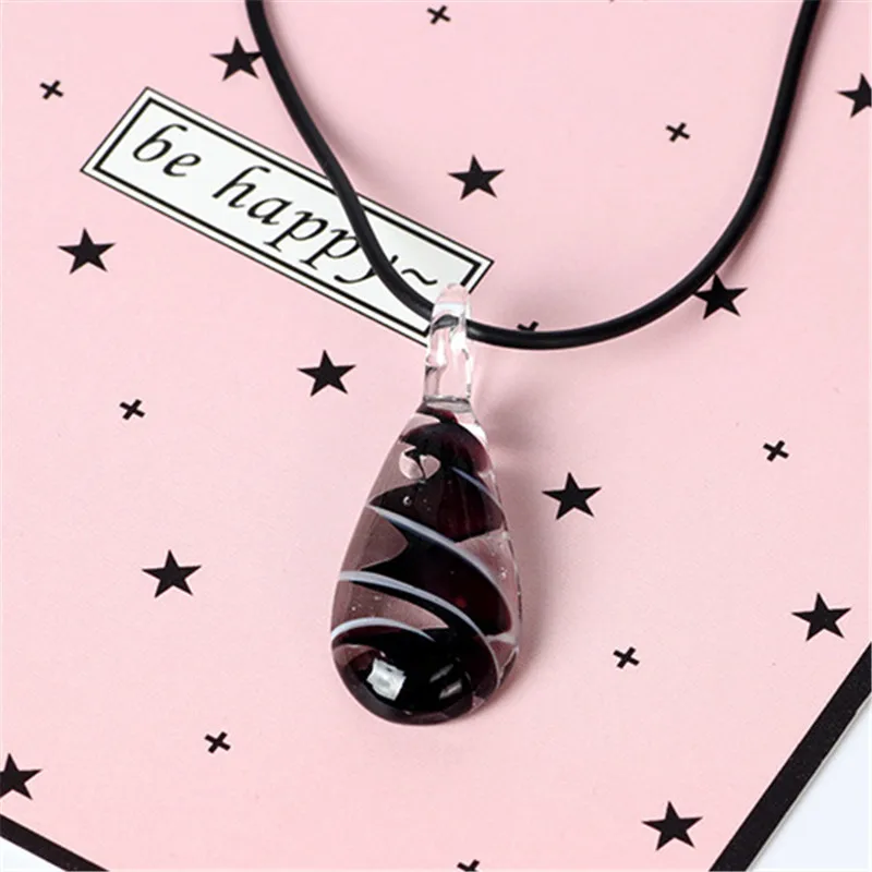 Муранское вдохновленное милое мини-ожерелье из прозрачного кварцевого стекла с