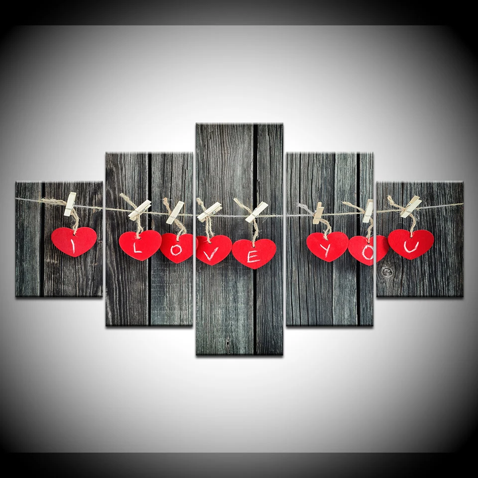 Love design on Kisame 5 шт. HD обои Художественная печать на холсте современный плакат