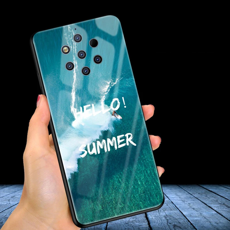 Для Nokia 9 PureView чехол из закаленного стекла Жесткий PC задняя крышка для Nokia 9 Pure View чехлы для телефонов силикон бампер для Nokia9 PureView