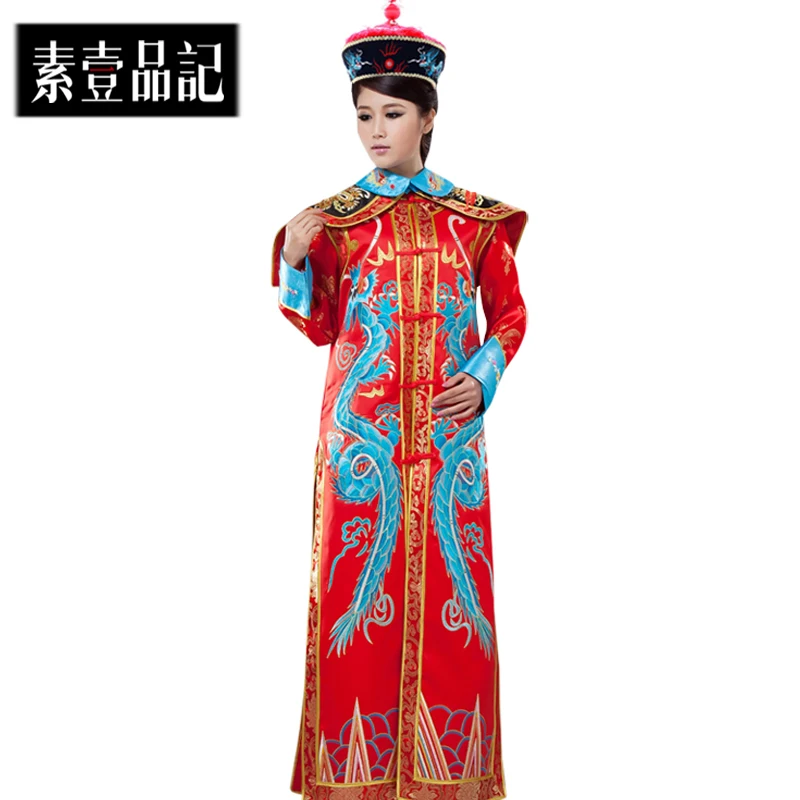 

2017 New Chinese Costume Qing Dynasty Palace Imperial Concubine Empress Dowager Clothing Embroidered Women Set