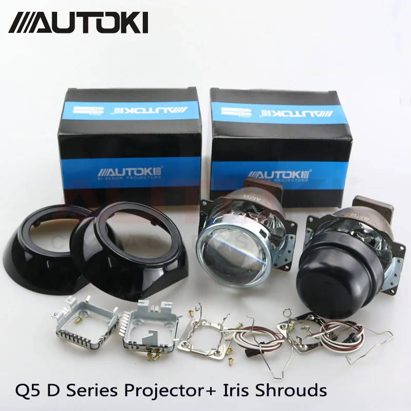 Autoki автомобили Koito Q5 объектив проектора для фар 3 0 дюймов HID би ксеноновая лампа +
