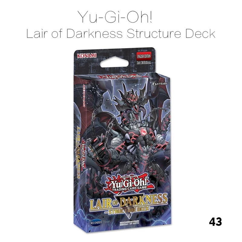 43 шт./компл. Yu-Gi-Oh! игральные карты, Тьмы Структура палуба английские карточки Аниме игра юджиох карты для сбора HX227