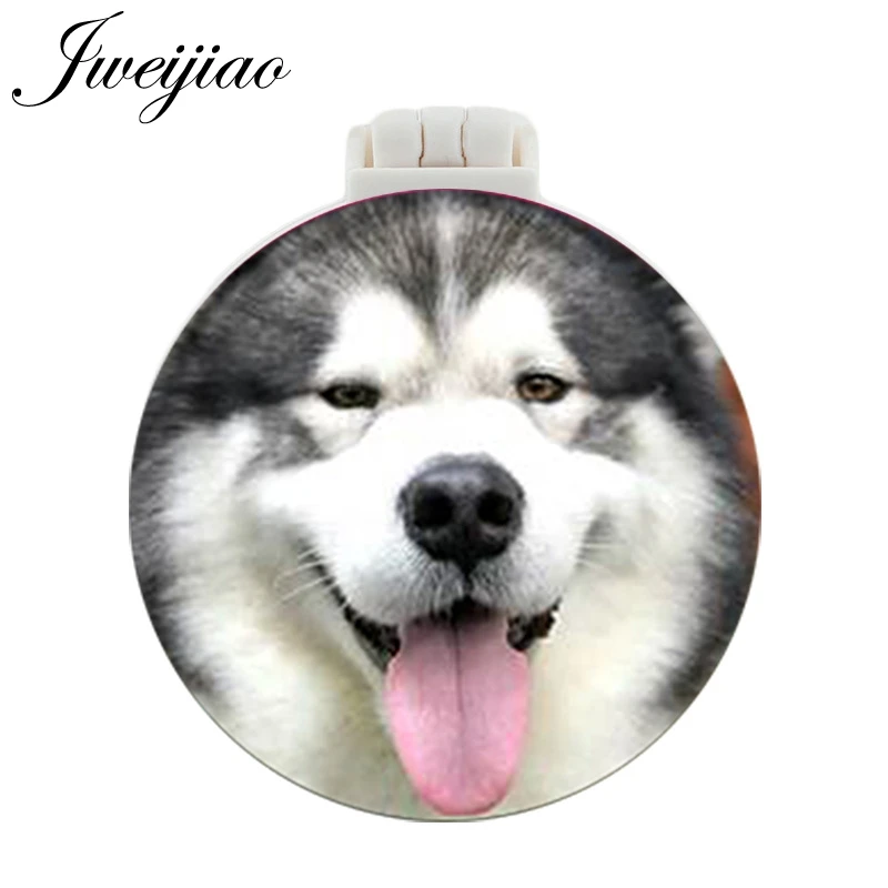 

JWEIJIAO Collie Shepherd Dog Pocket Mirror With Massage Comb A loyal partner Folding Compact Portable Makeup Hand Vanity Mirrors
