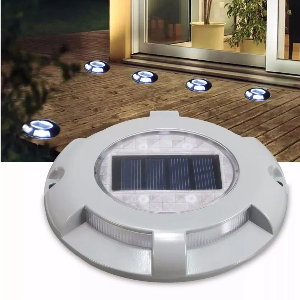 Солнечная дорога шпилька Освещение Алюминий 4LED Открытый дороги безопасности
