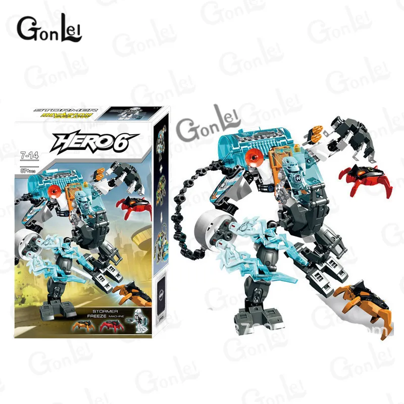 Hero Factory 6 0 солдат ROCKA STEALTH STOTMER FREEZE FURNO JET MACHINE FLYER BEAST Model Blocks совместим с заводскими