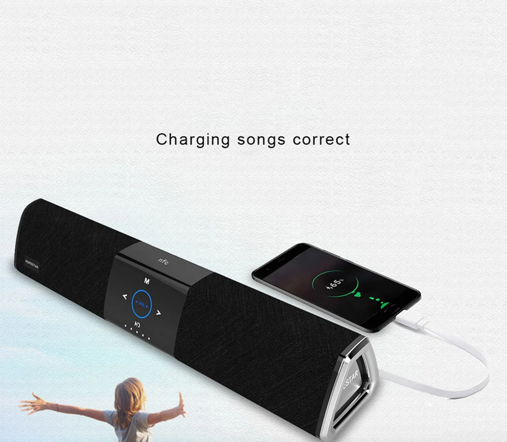 HOPESTAR A3 20 Вт беспроводной Bluetooth громкоговоритель домашний кинотеатр 3D Саундбар с сабвуфером стерео Бас двойные колонки для ТВ ПК телефона