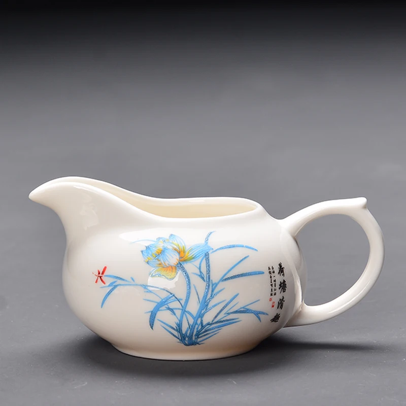 Китайский чайный набор Gaiwan синий и белый фарфоровый кунг фу Tureen керамическая
