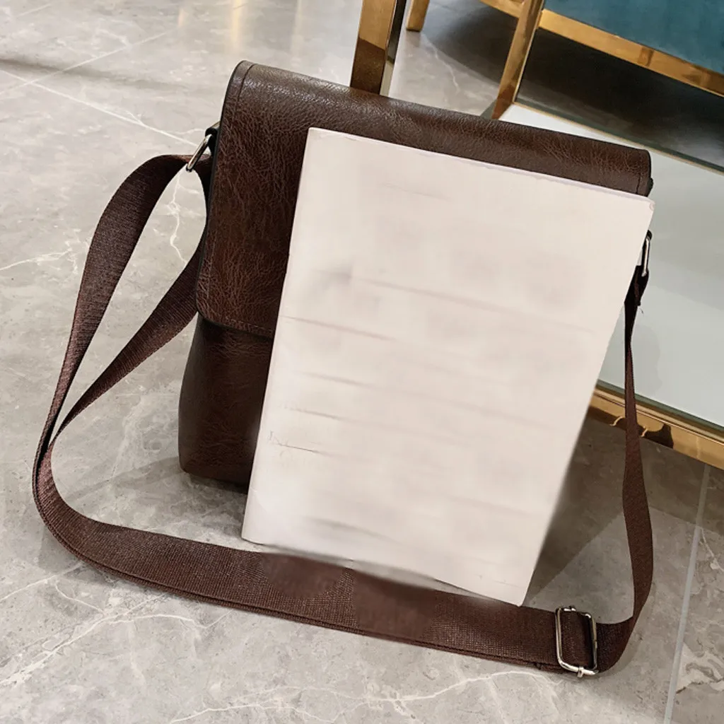 Office Shoulder Bags Tote Men's Business Diagonal Cross Bag Briefcase Solid Color Classic Shoulder Bag Handbag Laptop