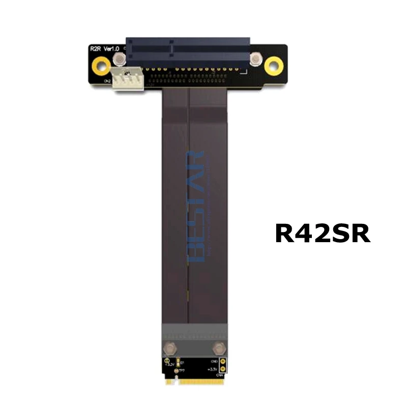 Riser PCIe PCI E x4 To M.2 NGFF NVMe Key M key Card Express 4x Gen3.0 32G/bps удлинитель ленточного кабеля 1 фута 2 3