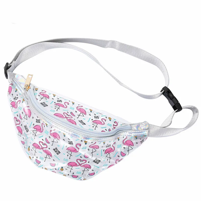 Flamingo ABDL, прозрачная поясная сумка, детская, ПВХ, фламинго, Фанни-пакеты, для маленьких девочек, водонепроницаемая, на грудь, детская, пластиковая, набедренная сумка - Цвет: Flamingo