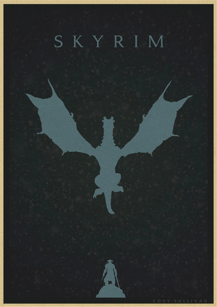 The Elder Scrolls Skyrim игра крафт-игра плакат домашний интерьер украшения рисунок core наклейки на стену