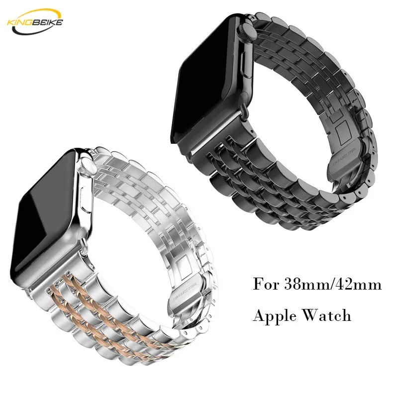 100% Stainless Steel Watchband For Apple Watch 1/2/3/4 Series 38mm/42mm/40mm/44mm Replacement Metal Business Wristwatch Strap | Наручные