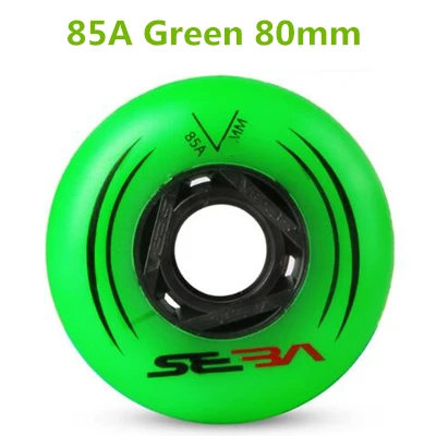 8 pcs Green 80mm 8 шт./партия 85A роликовые коньки колеса для SEBA High HV KSJ FSK слалом роликовые коньки колеса 80 мм 76 72 сцепление высокое качество бетонный+ G - Цвет: 8 pcs Green 80mm