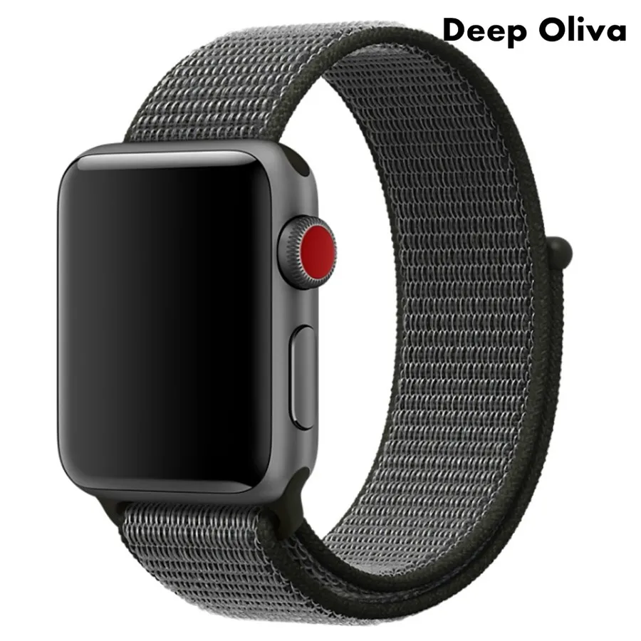 Классический лямка из нейлоновой ткани для наручных часов Apple Watch Series 4/3/2/1 влагостойкий ремешок для часов 40-44 мм ремень для наручных часов iWatch 38 42 мм Длина браслета