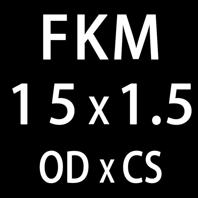 10 шт. фторкаучук кольцо черный FKM уплотнительное кольцо 1,5 мм Толщина OD13/14/15/16/17/18/19/20 мм(материк) резиновое уплотнительное кольцо уплотнение шайба - Цвет: OD15mm