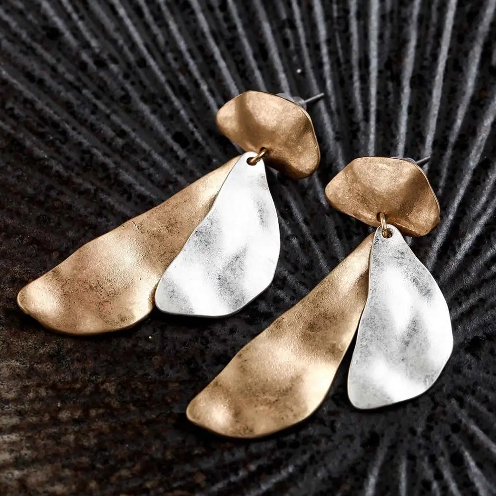 Gold Новинка, винтажные золотые серьги для женщин, серьги-гвоздики, винтажные ювелирные изделия, Букле д 'Орель, Femme Kolczyki Oorbellen Pendientes Brincos - Окраска металла: Gold