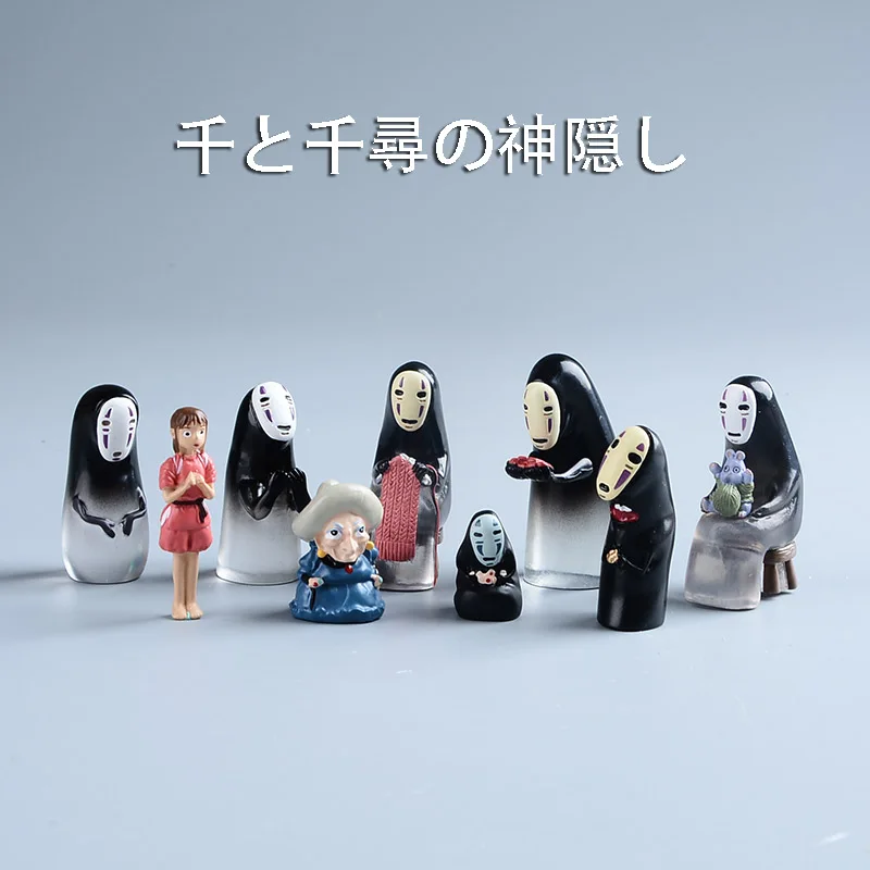 Тихиро миядзаки Хаяо Унесенные Призраками Фигурку Studio Ghibli Аниме Смолы Figuras Kaonashi